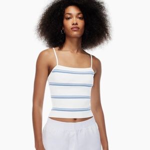 Babaton Rib-Knit Strappy Tank